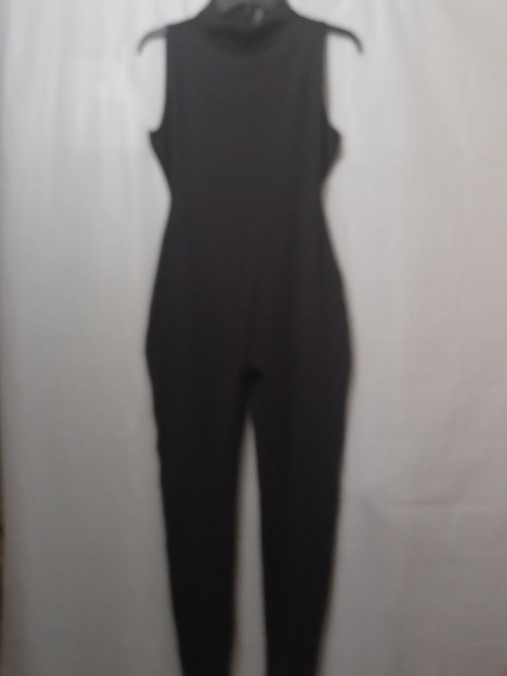 SKIMS ALL IN ONE MOCK NECK SLEEVELESS JUMPSUIT ONX SIZE LARGE STYLE# BS-BSF-0760 - Picture 11 of 16